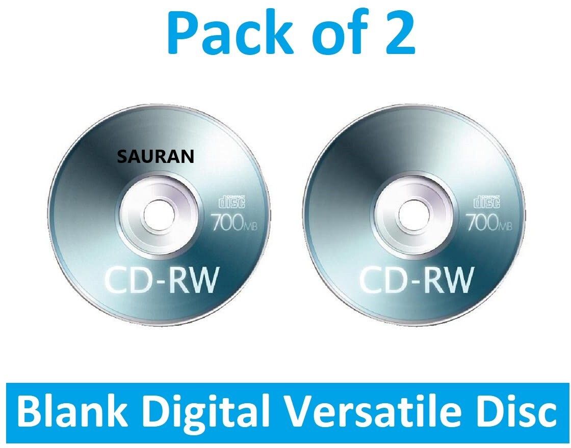 Sauran CD Rewritable Pack of 2 Blank Digital Versatile Disc DVD 700 MB