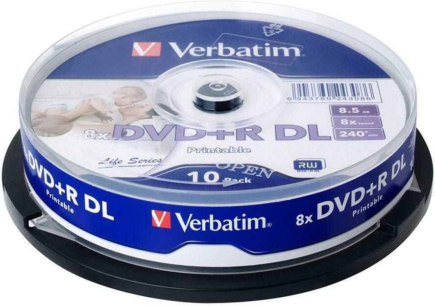 Verbatim DVD Recordable Spindle Box 8.5 GB