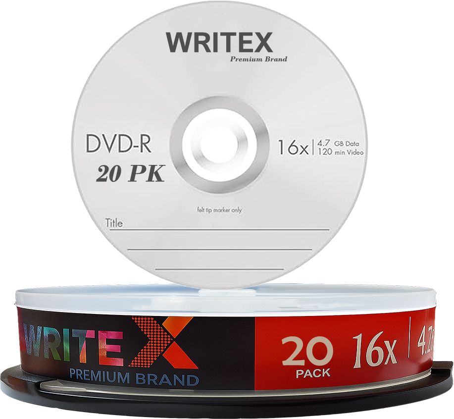 Writex DVD Recordable PACK 0F 20 SPINDLE CAKE BOX 4.7 GB-image-47