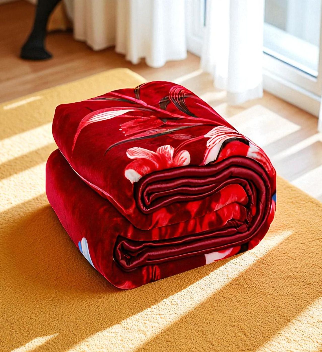 Solid Single Mink Blanket for Heavy Winter-image-6