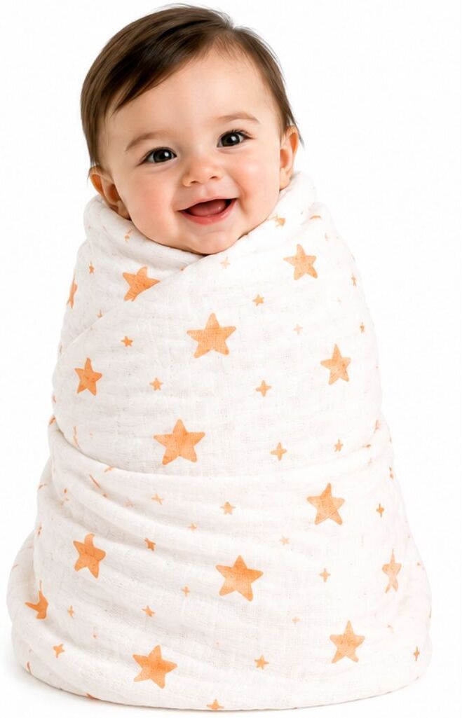 vioraa baby Printed Crib Swaddling Baby Blanket for All Season-picture-13