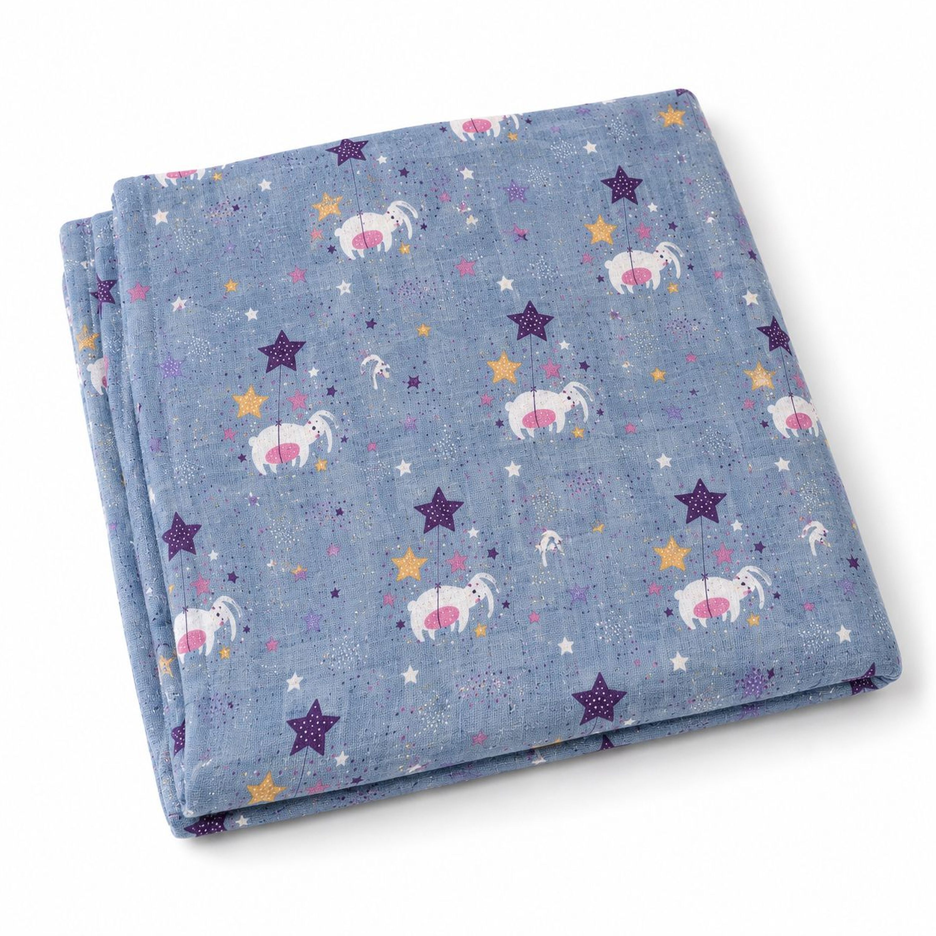 hi mom Printed Single Swaddling Baby Blanket for All Season-picture-37