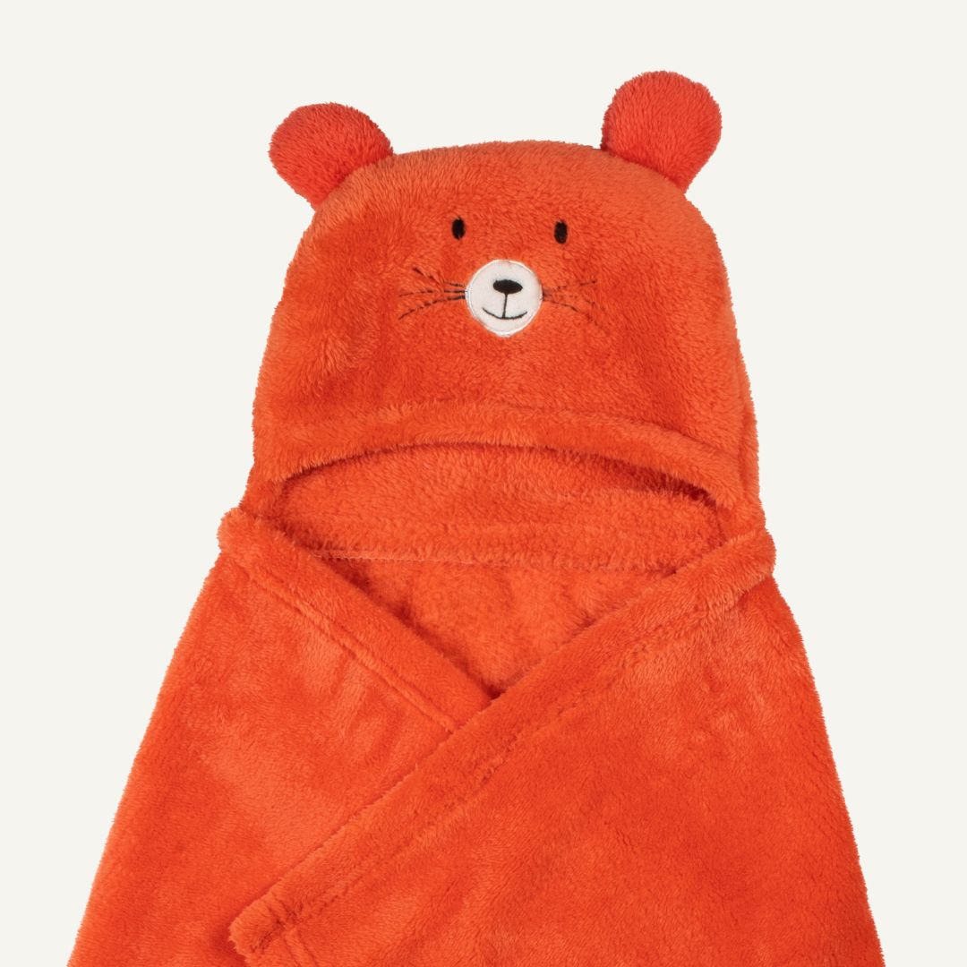 Solid Single Hooded Baby Blanket for Mild Winter-image-30