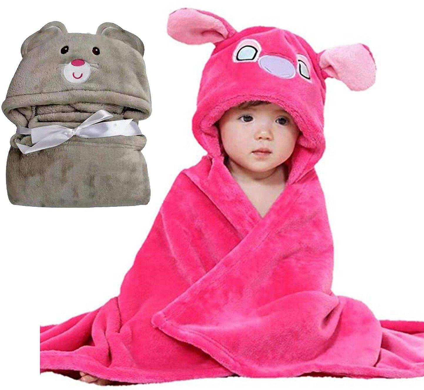 Embroidered Crib Hooded Baby Blanket forAC Room-image-43