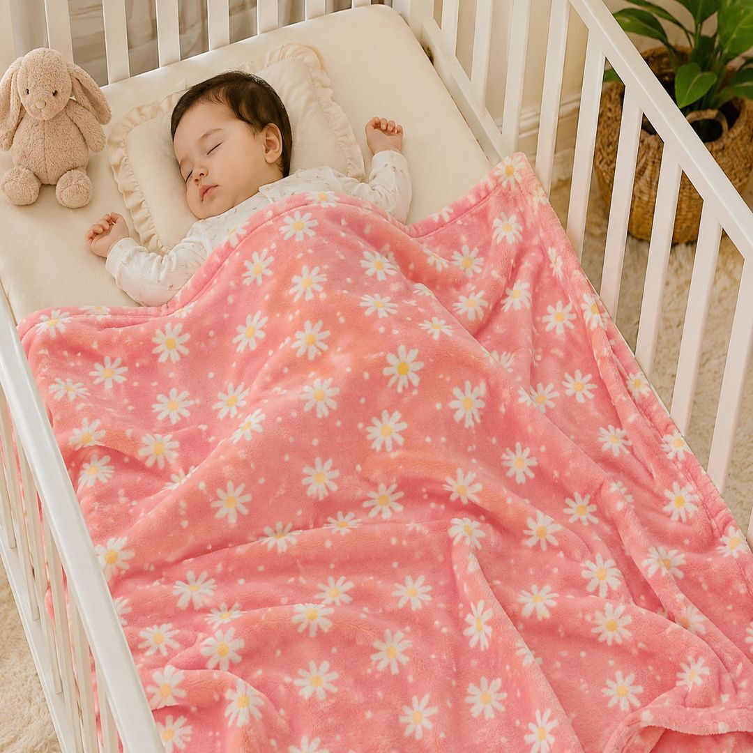 tinitot Printed Crib Mink Blanket for Mild Winter-picture-24
