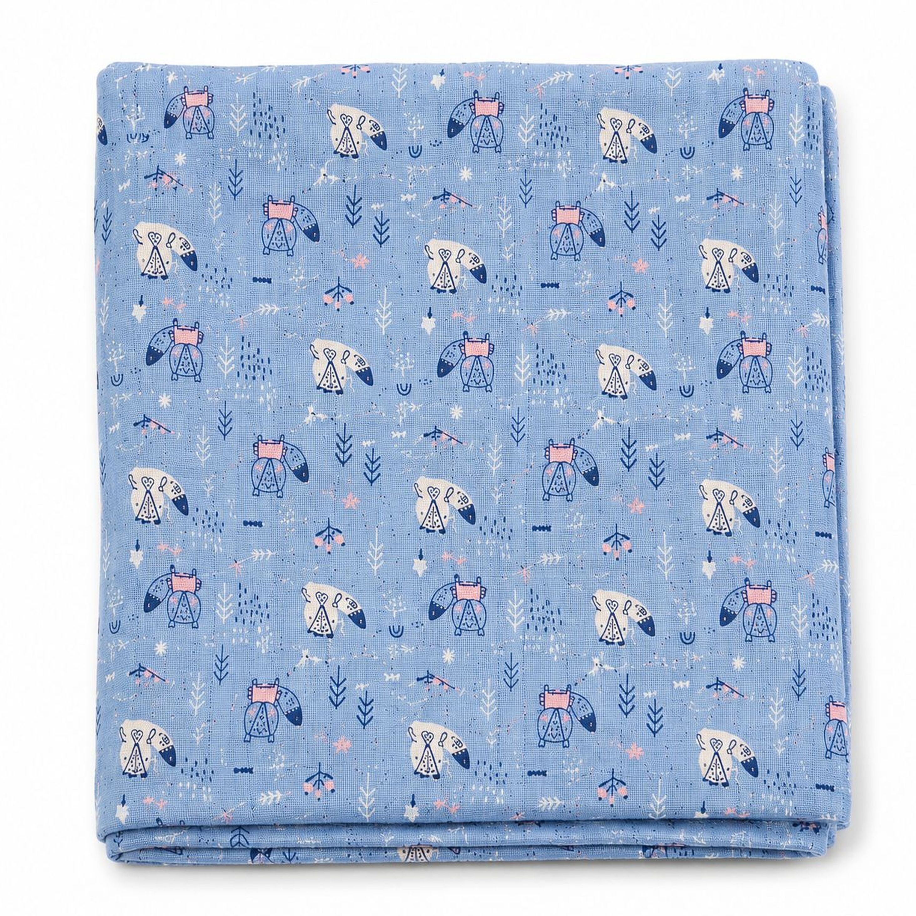 hi mom Printed Single Swaddling Baby Blanket for All Season-picture-26