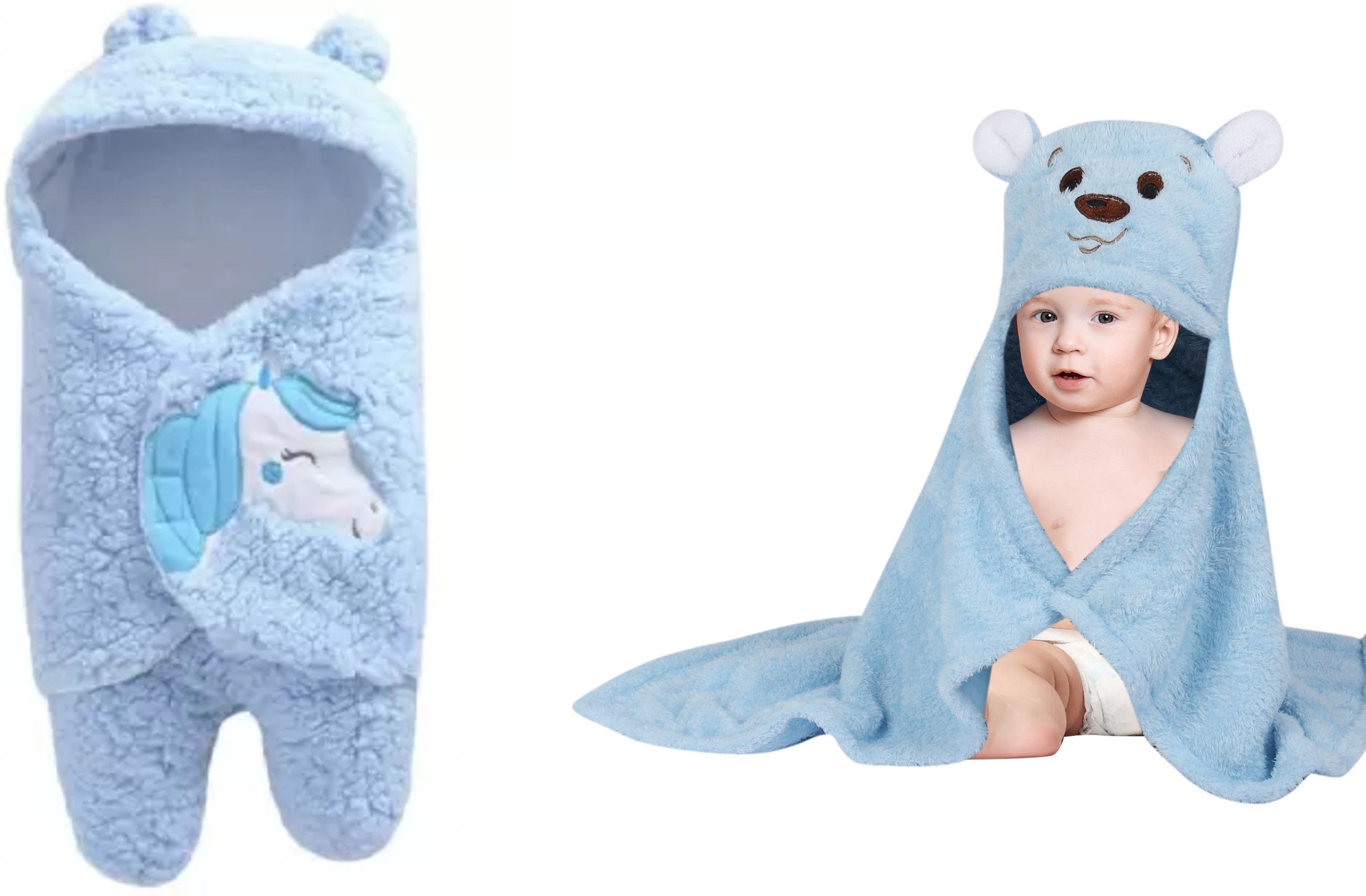 first trend Animal, Cartoon Single Hooded Baby Blanket for Heavy Winter-picture-25