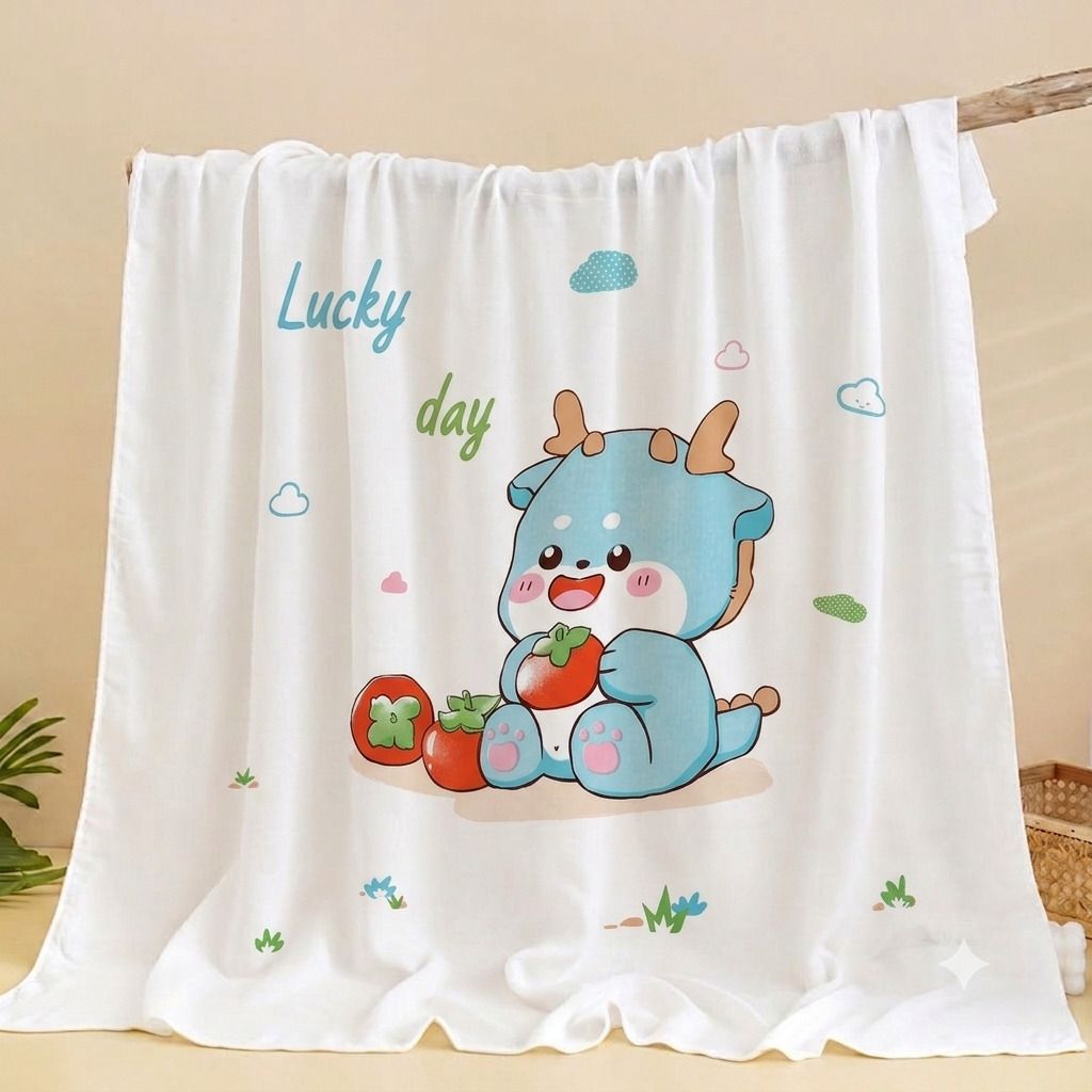 butterthief Cartoon Crib Crib Baby Blanket for All Season-picture-43