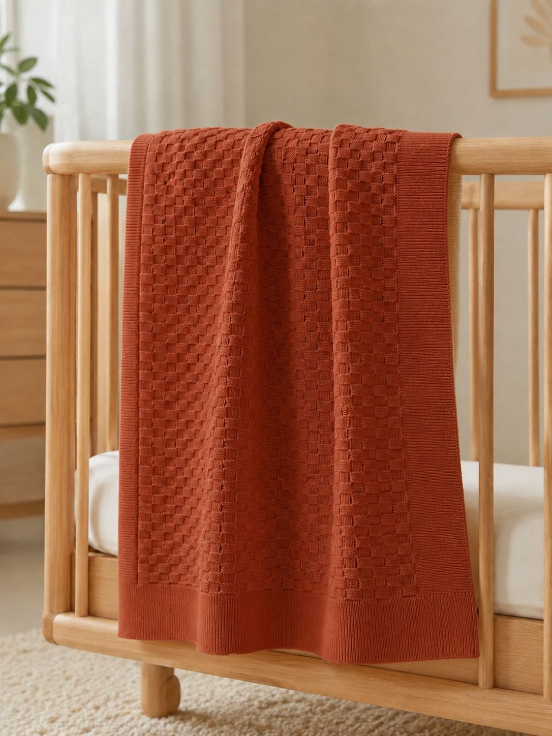 Solid Crib Crib Baby Blanket for Mild Winter-image-47