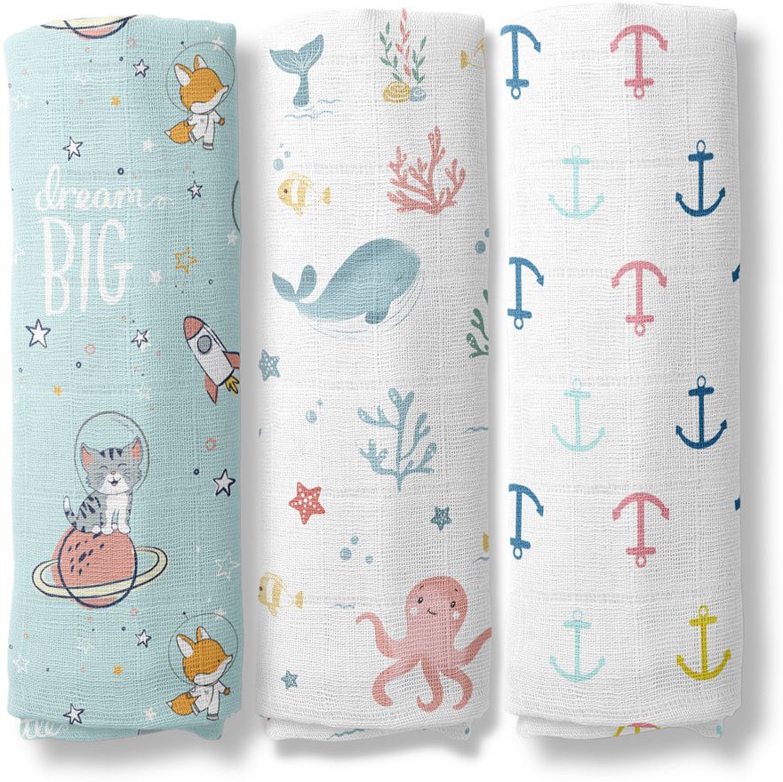 haus & kinder Printed Crib Swaddling Baby Blanket for AC Room-picture-45