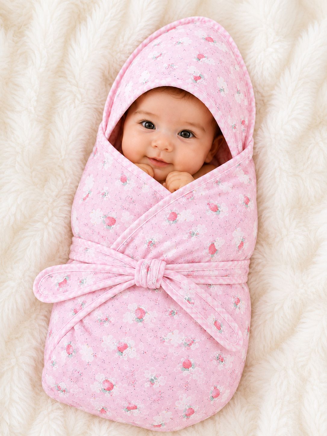 baby holic Printed Crib Swaddling Baby Blanket for All Season-picture-14