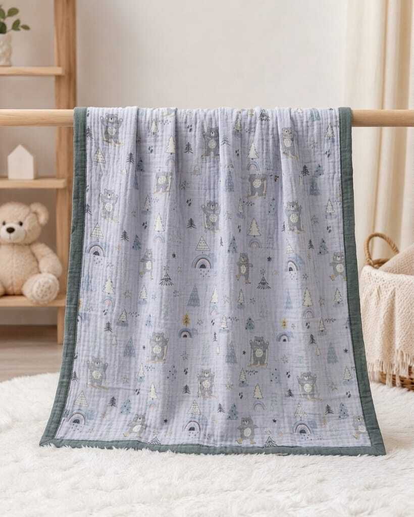 baby holic Printed Crib AC Blanket for All Season-picture-17