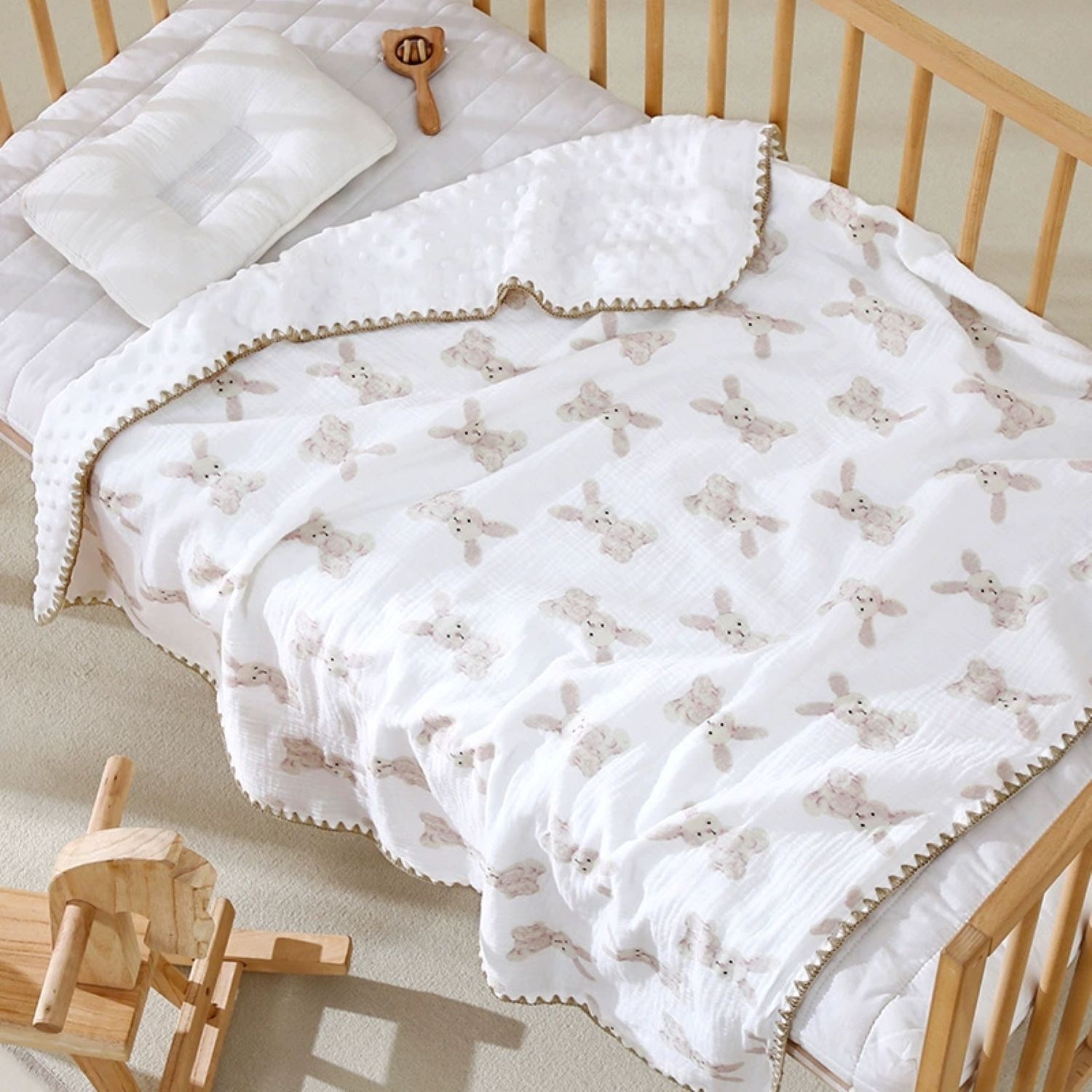 syga Printed Single Crib Baby Blanket for AC Room-picture-22