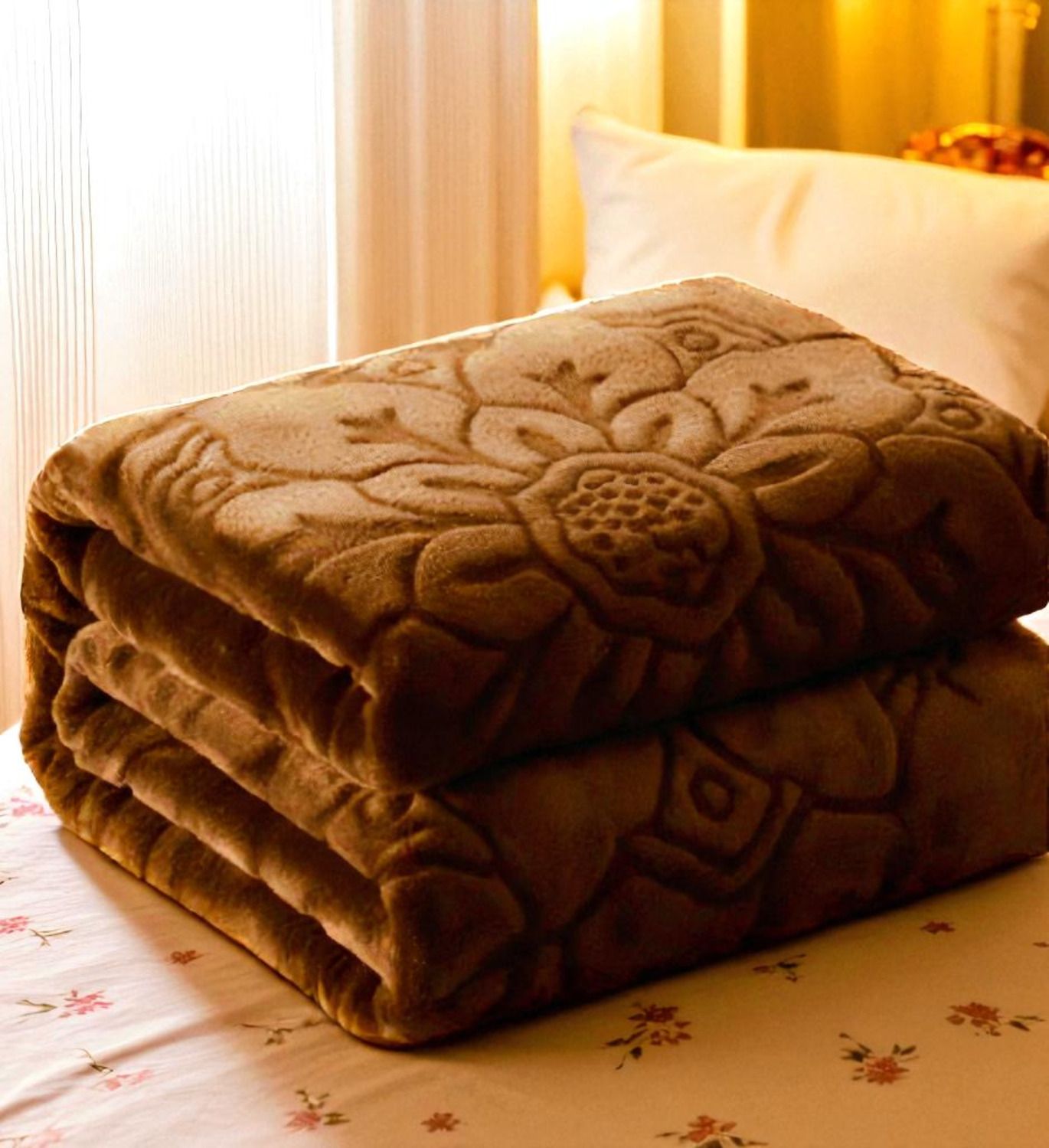 changers Floral Double Mink Blanket for Heavy Winter-picture-7