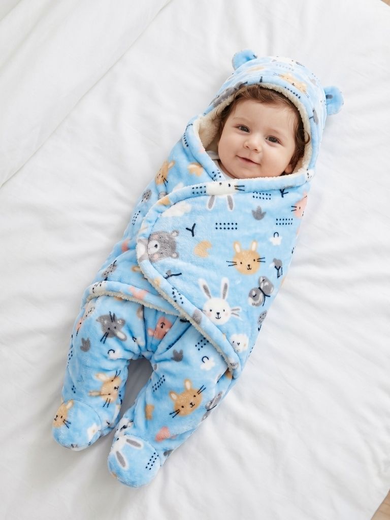 baby zone Printed Crib Woollen Blanket for All Season-picture-22