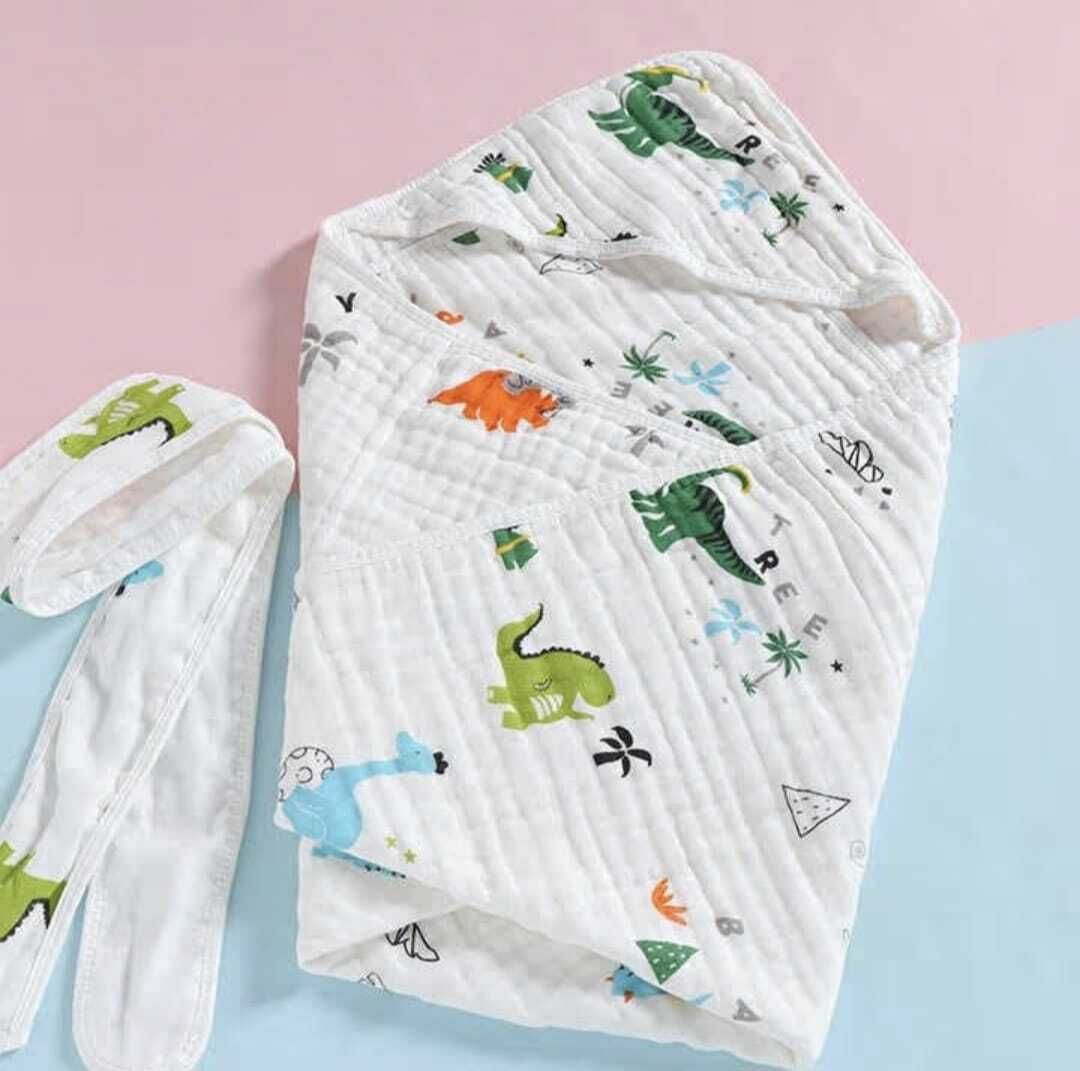 Self Design Single Hooded Baby Blanket for All Season-image-48