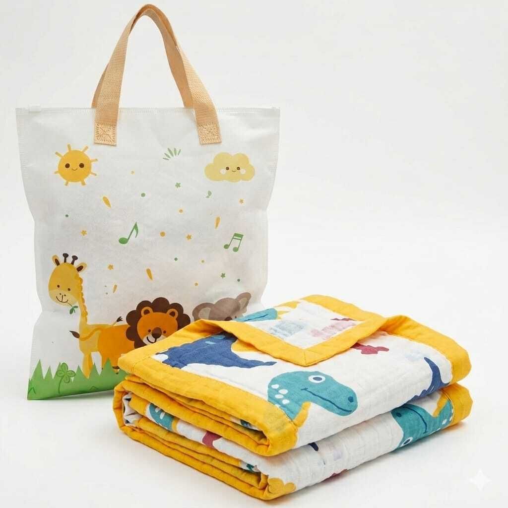 baby holic Printed Crib AC Blanket for All Season-picture-3