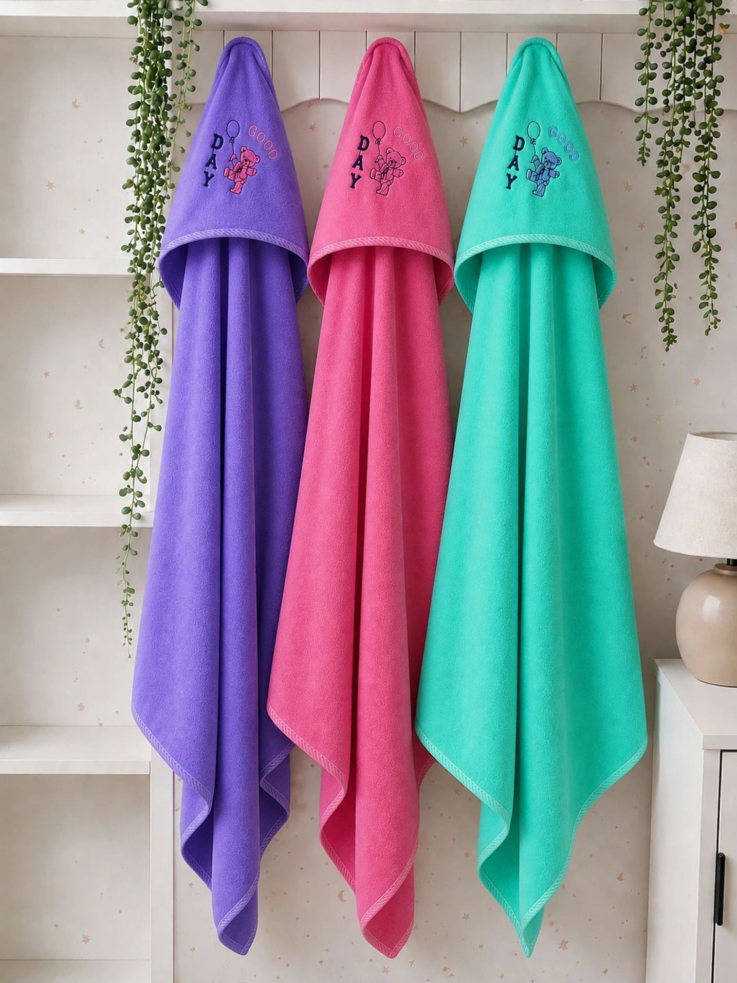 brandonn Embroidered Crib Hooded Baby Blanket for All Season-picture-20
