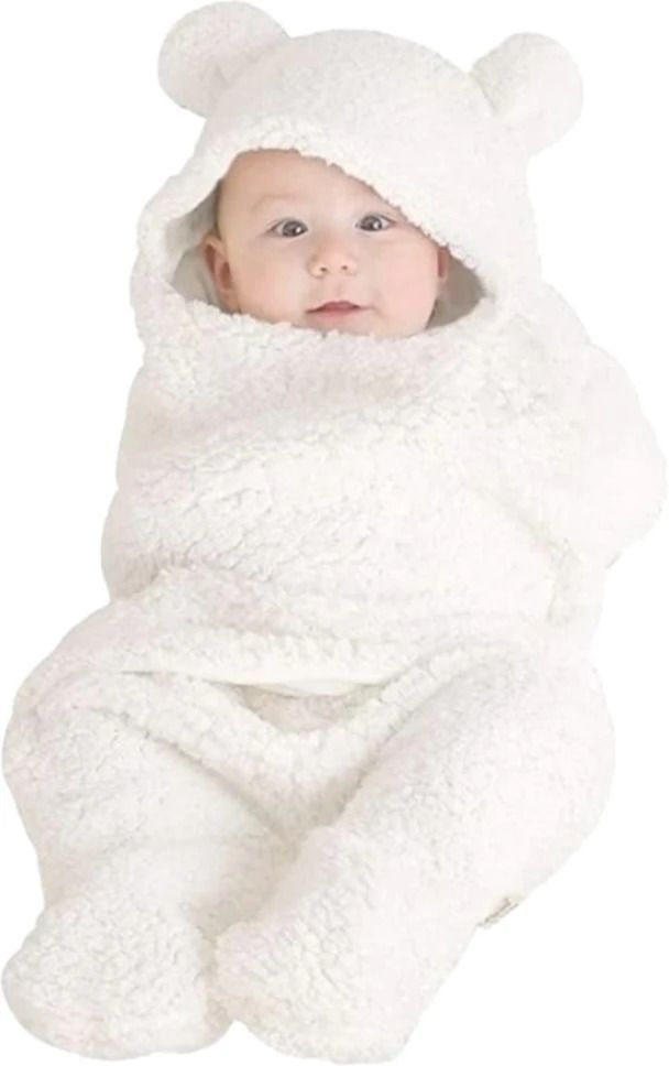 bumtum Solid Crib Hooded Baby Blanket for AC Room-picture-24