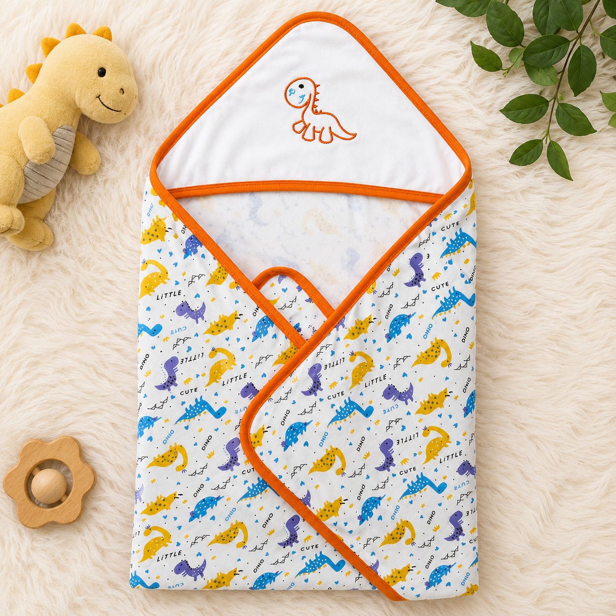 Cartoon Crib Hooded Baby Blanket for Mild Winter-image-29