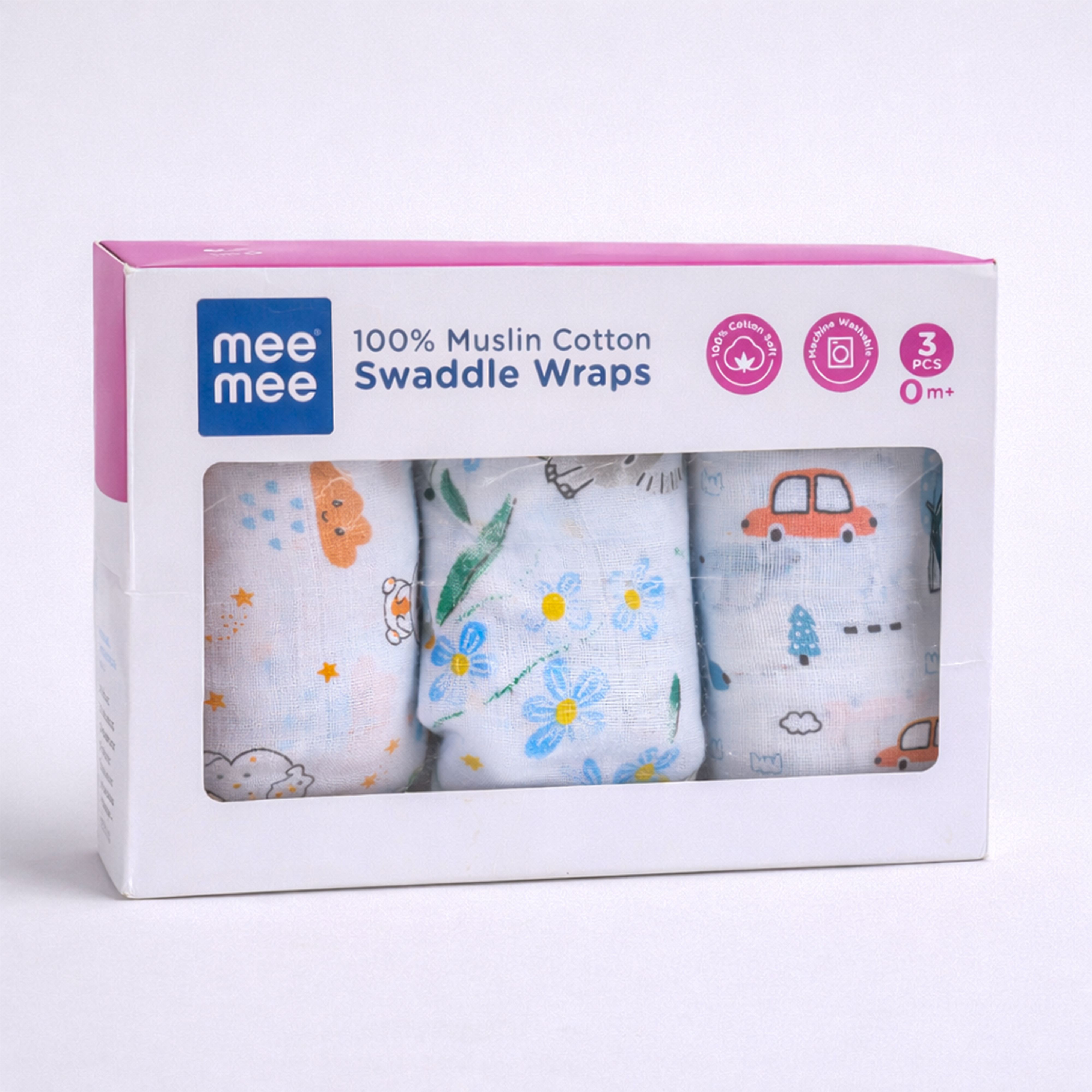 meemee Printed Crib Hooded Baby Blanket for All Season-picture-13