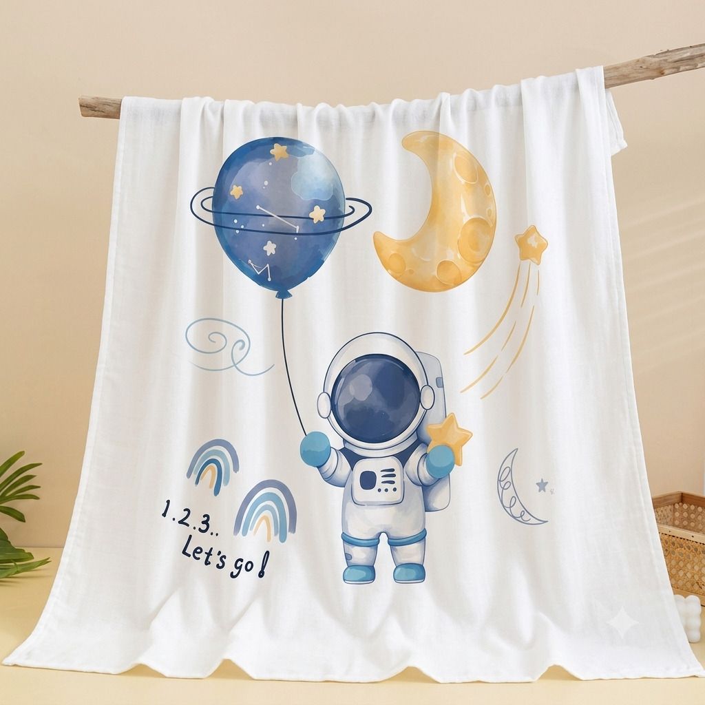 butterthief Cartoon Crib Crib Baby Blanket for All Season-picture-27