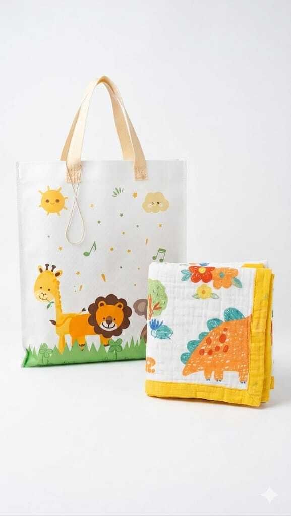 baby holic Printed Crib AC Blanket for All Season-picture-1