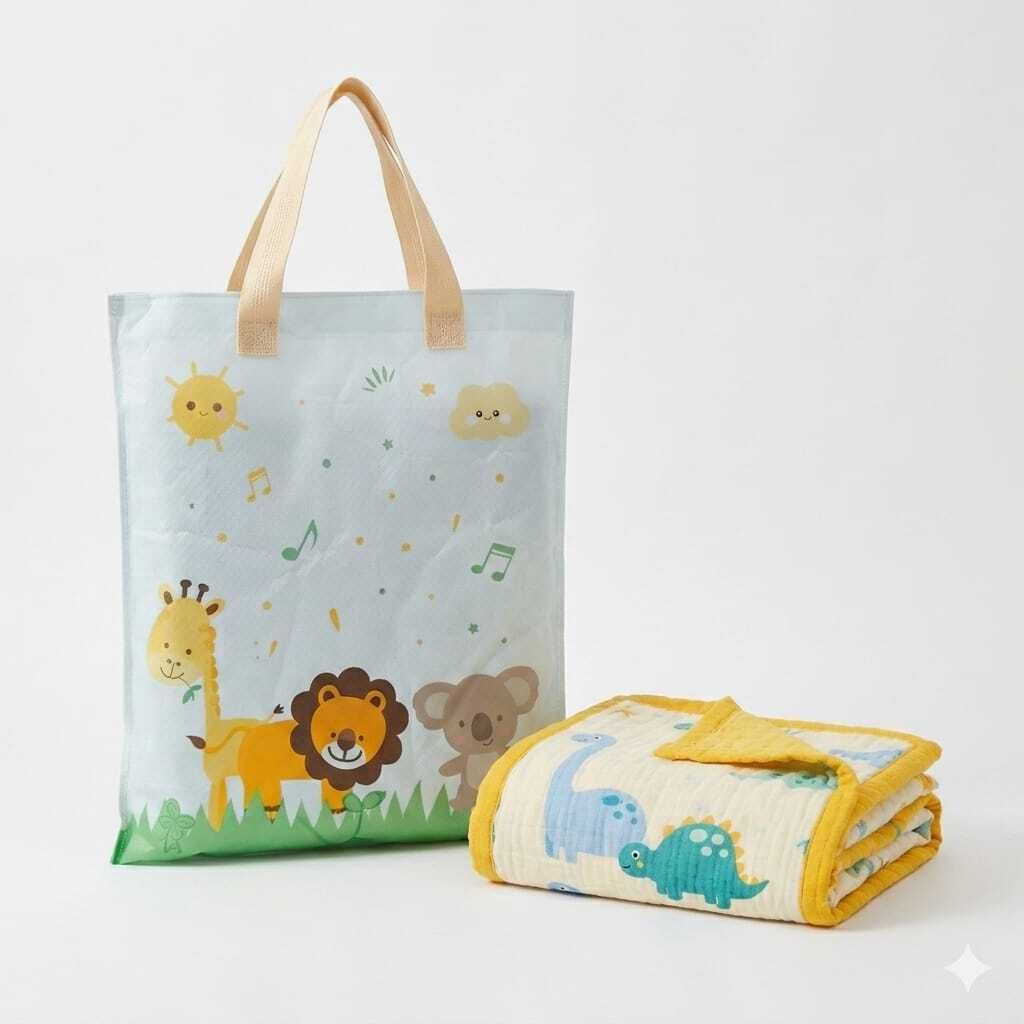 baby holic Printed Crib AC Blanket for All Season-picture-0