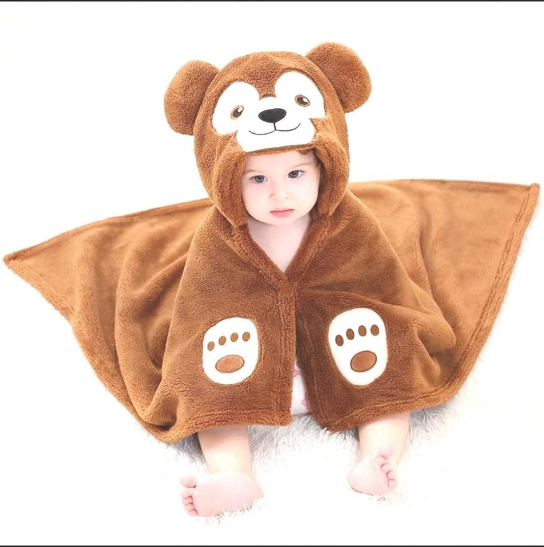 Embroidered, Animal Crib Hooded Baby Blanket forAC Room-image-32