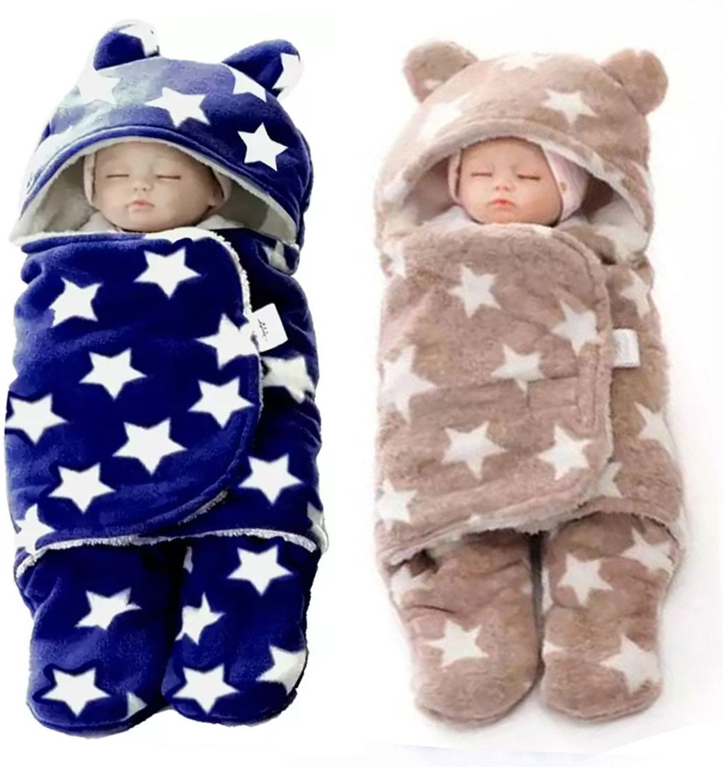 aakriti Printed Single Hooded Baby Blanket for AC Room-picture-11
