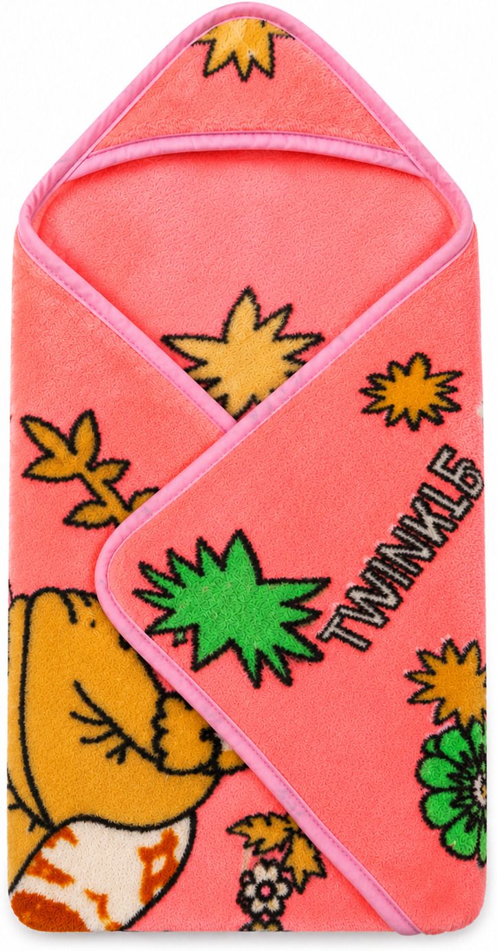 infantjoyy Printed Single Hooded Baby Blanket for All Season-picture-26
