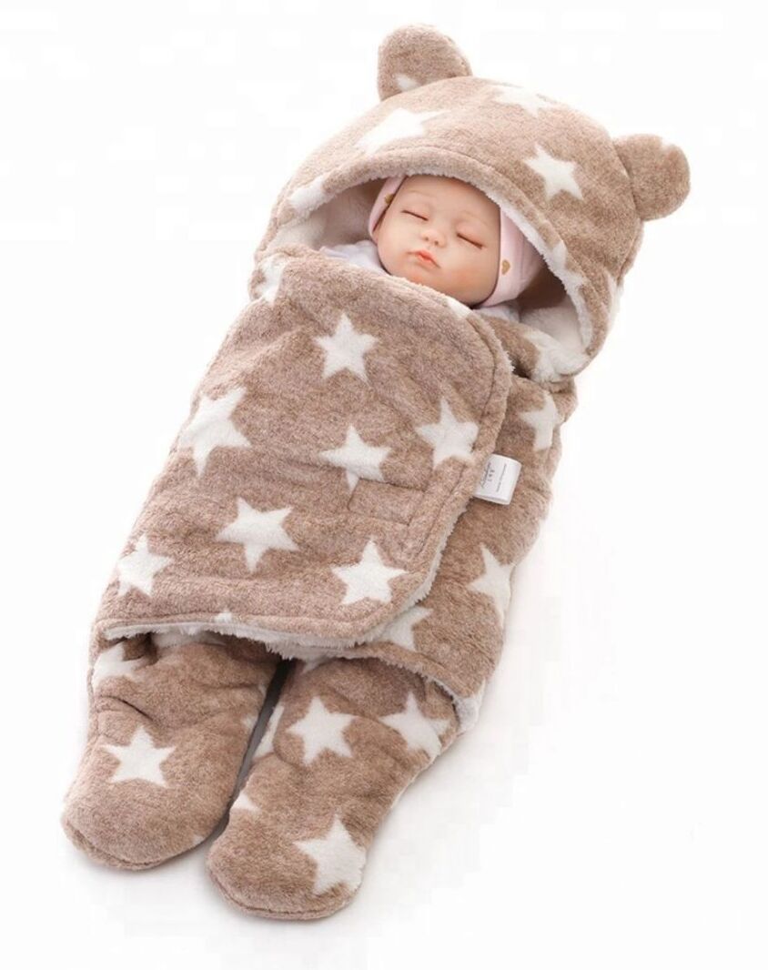 tinitot Printed Single Hooded Baby Blanket for Mild Winter-picture-13