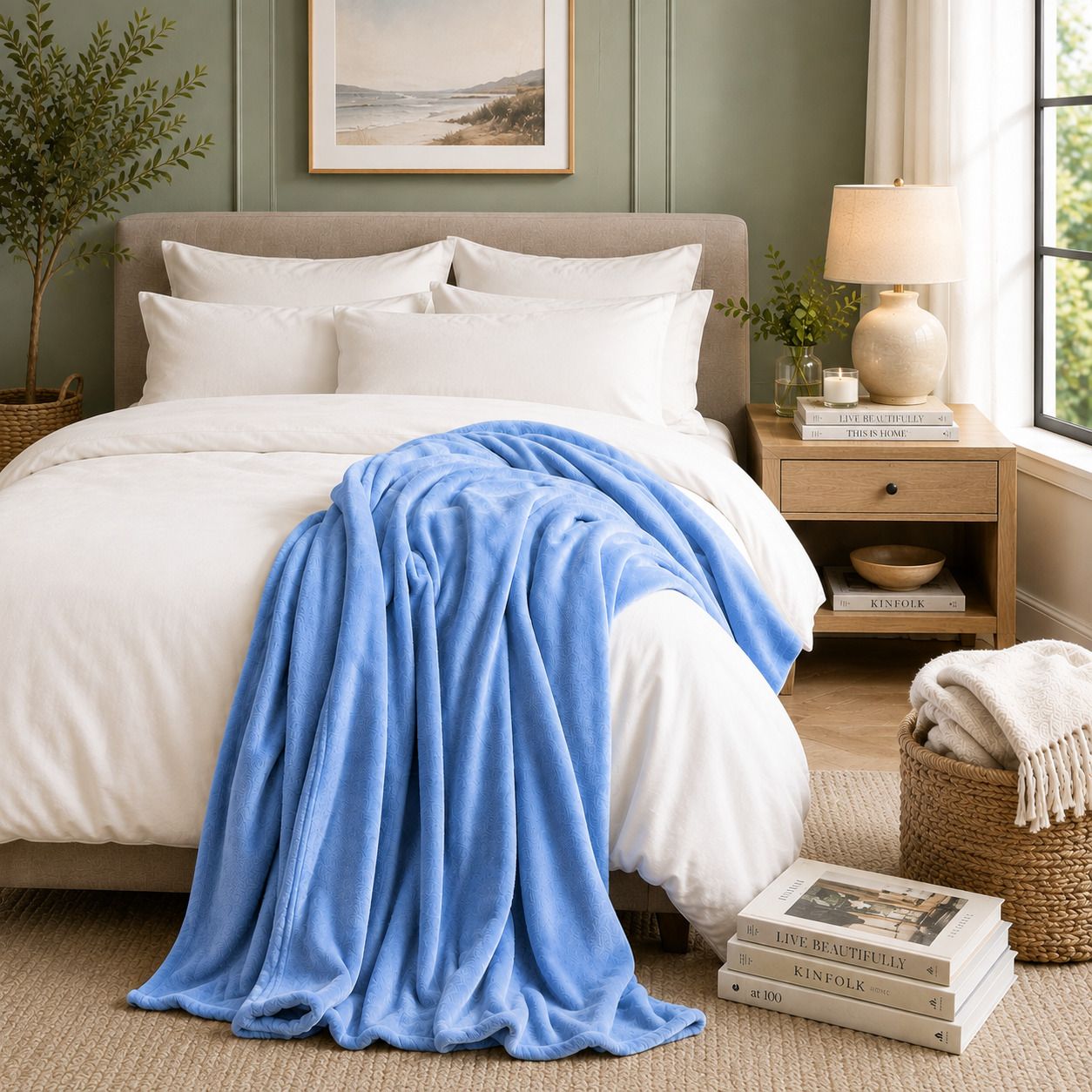 vyomfit Solid Double Fleece Blanket for All Season-picture-16