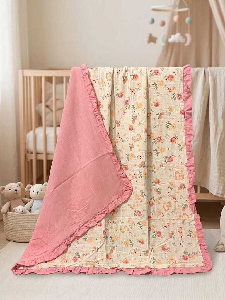baby holic Printed Crib Swaddling Baby Blanket for All Season-picture-10