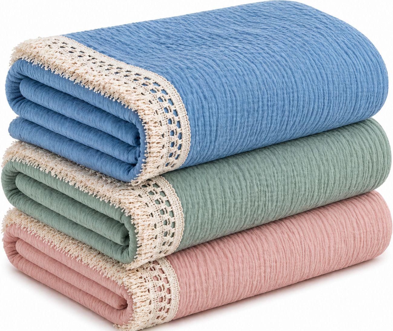 Solid Single Swaddling Baby Blanket for All Season-image-5
