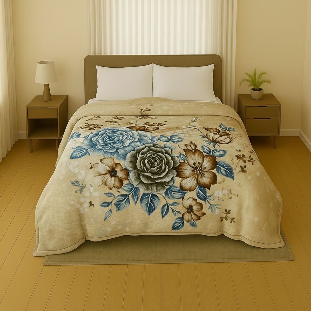 raymond home Floral Double Mink Blanket for Heavy Winter-picture-10