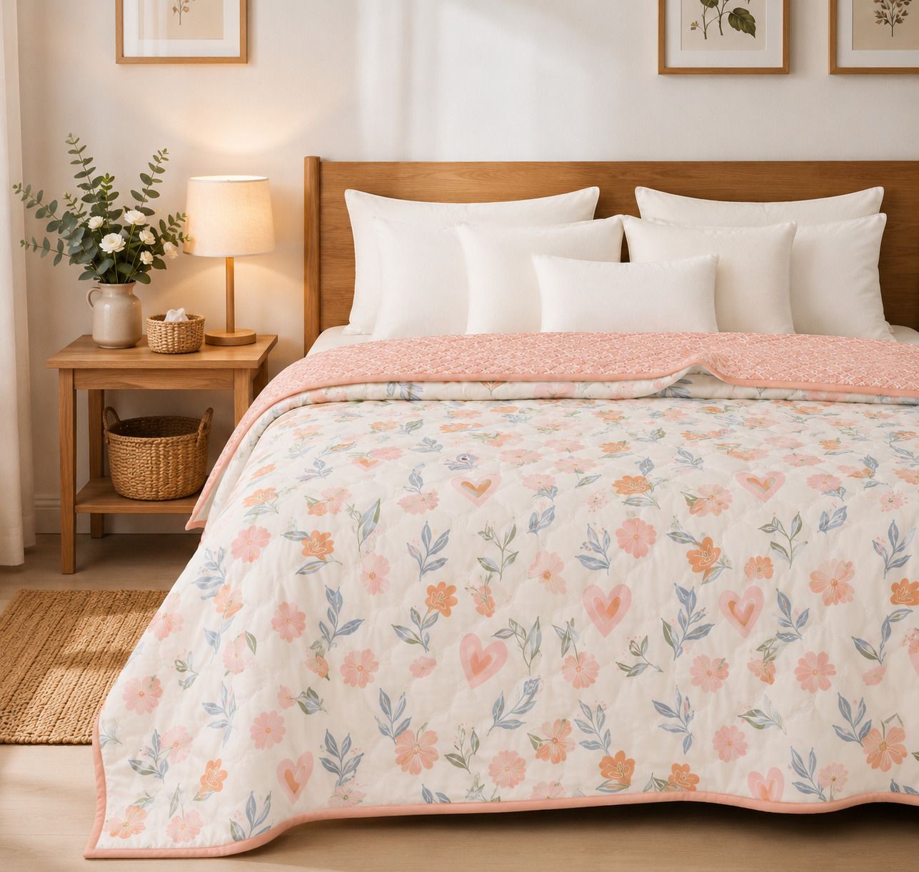 indian weavers home store Floral Queen Comforter for AC Room-picture-10