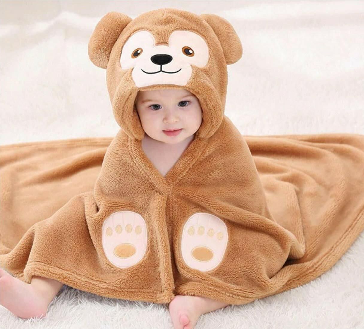 Solid Single Hooded Baby Blanket forAC Room-image-7