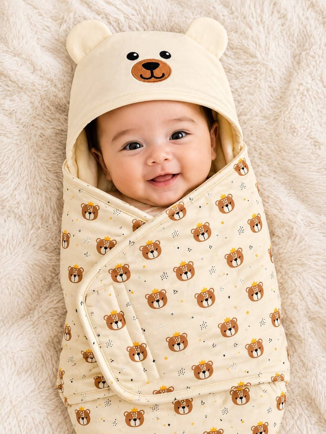 vohraent 3D Printed Crib Swaddling Baby Blanket for All Season-picture-24
