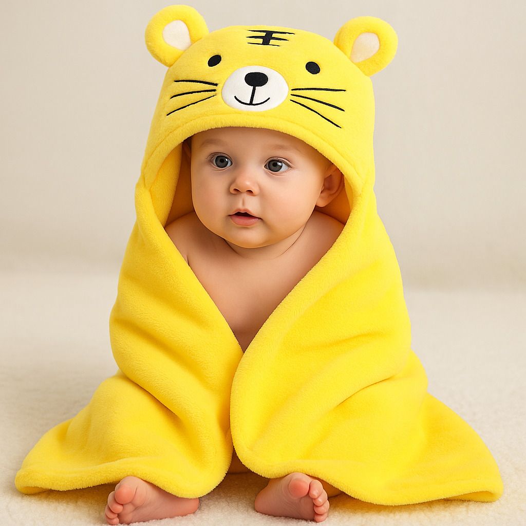 Embroidered Crib Hooded Baby Blanket for AC Room-image-42