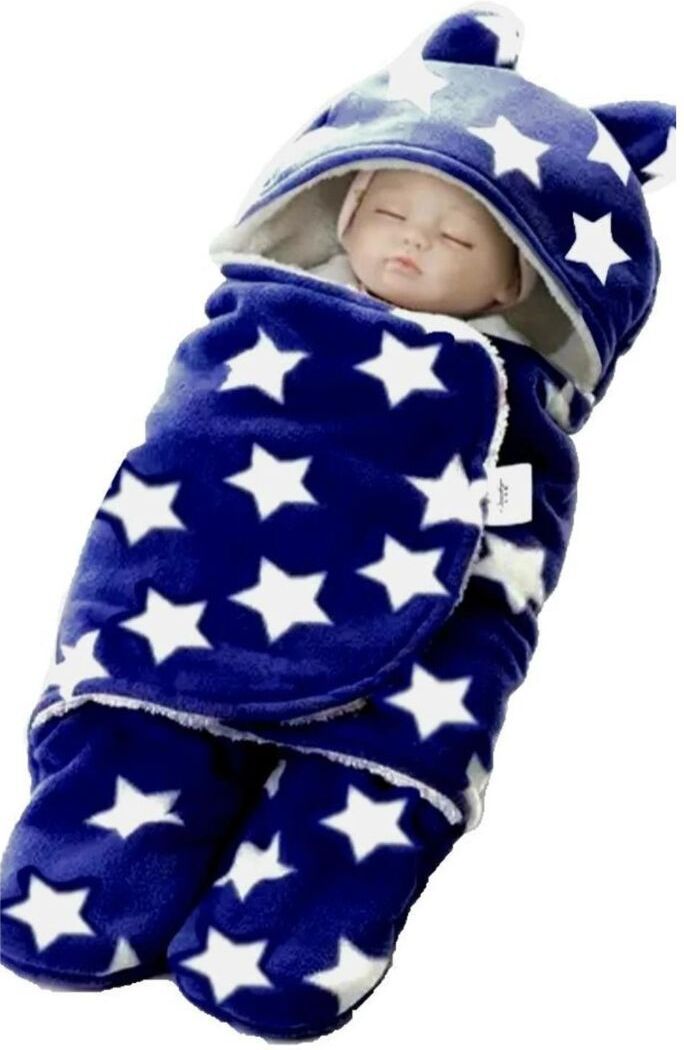 tinitot Printed Single Hooded Baby Blanket for Mild Winter-picture-14