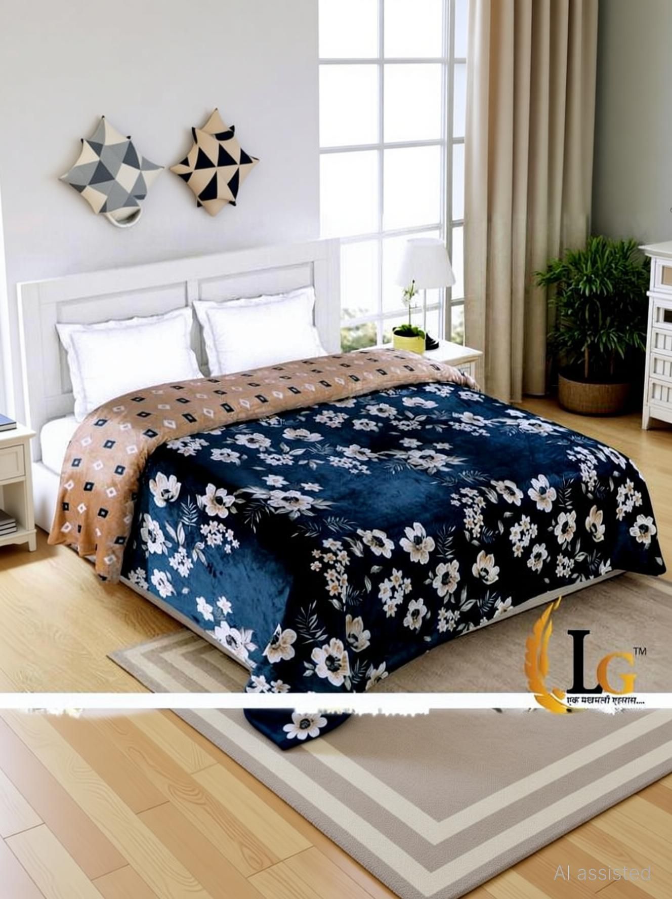 Floral, 3D Printed Double AC Blanket for AC Room-image-37