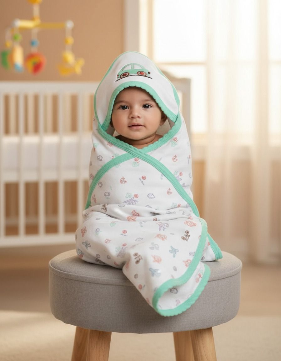 dream buds Cartoon Single Hooded Baby Blanket for All Season-picture-0