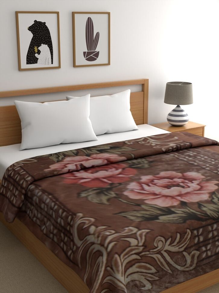 raymond home Floral Double Mink Blanket for Heavy Winter-picture-11