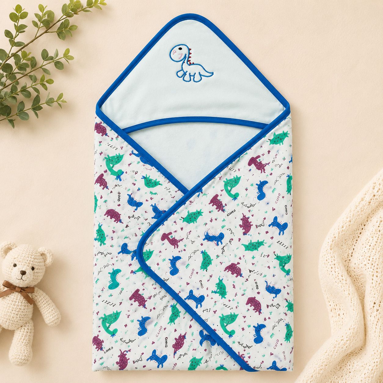 Cartoon Crib Hooded Baby Blanket for Mild Winter-image-31