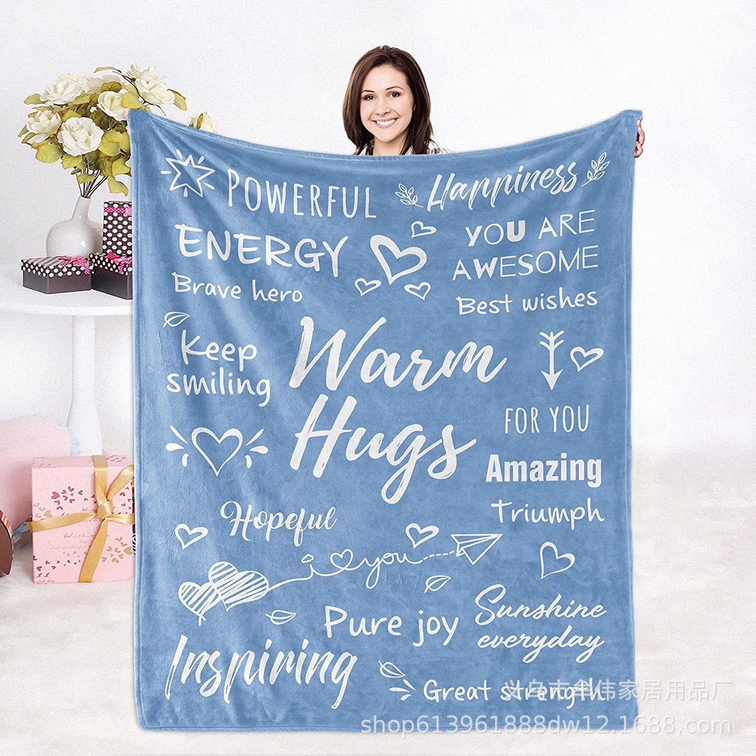 Text Print King Coral Blanket for All Season-image-10