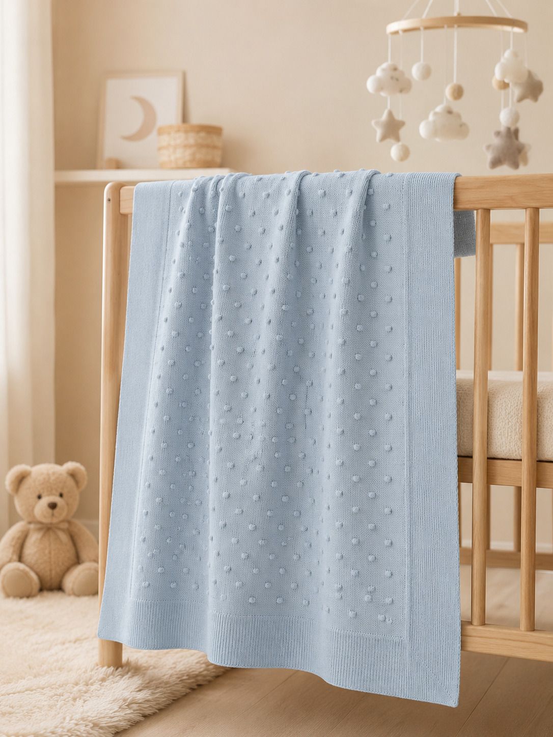 Solid Crib Crib Baby Blanket for Mild Winter-image-46