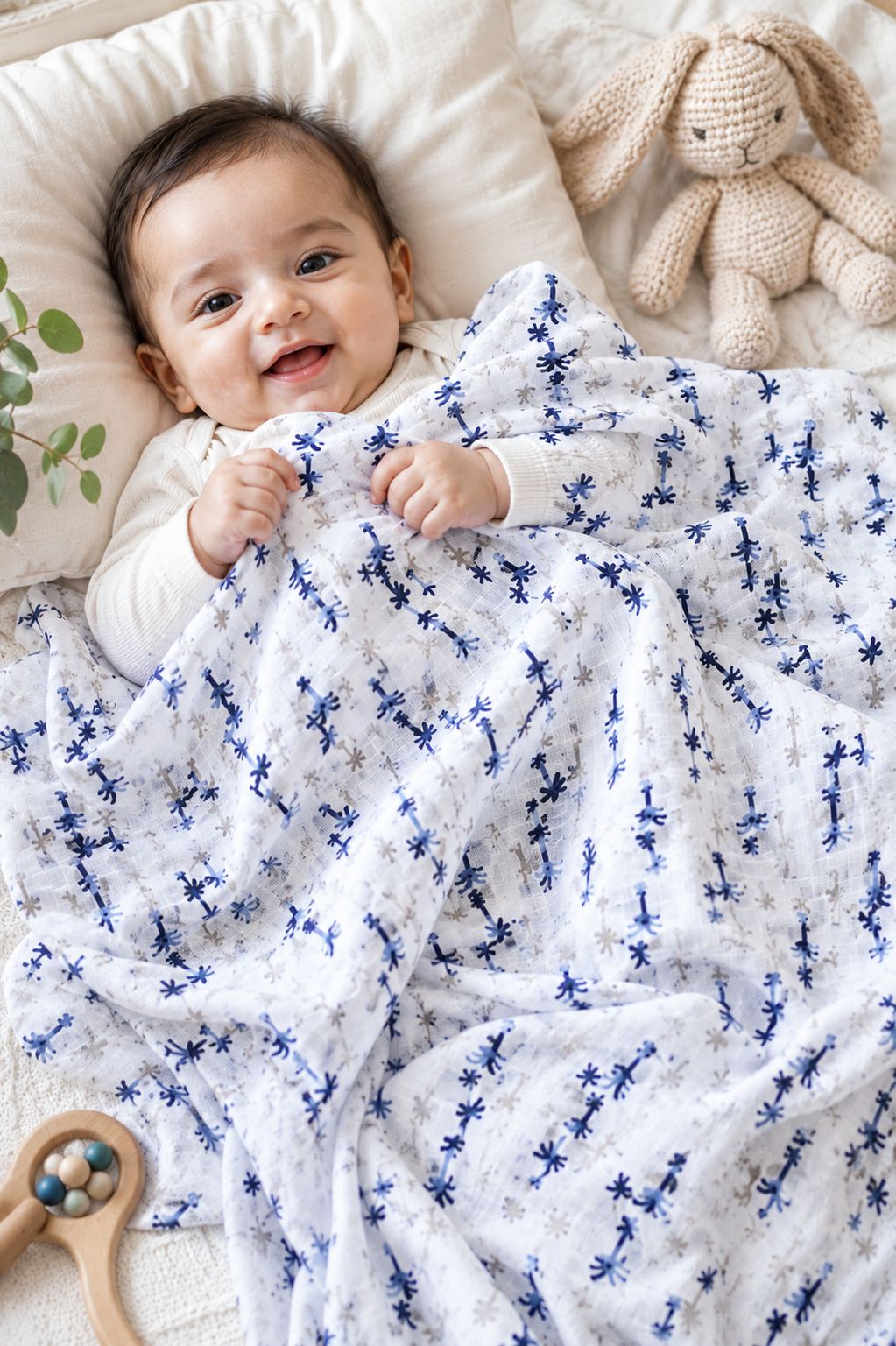 riyaawearz Self Design Single Swaddling Baby Blanket for All Season-picture-39