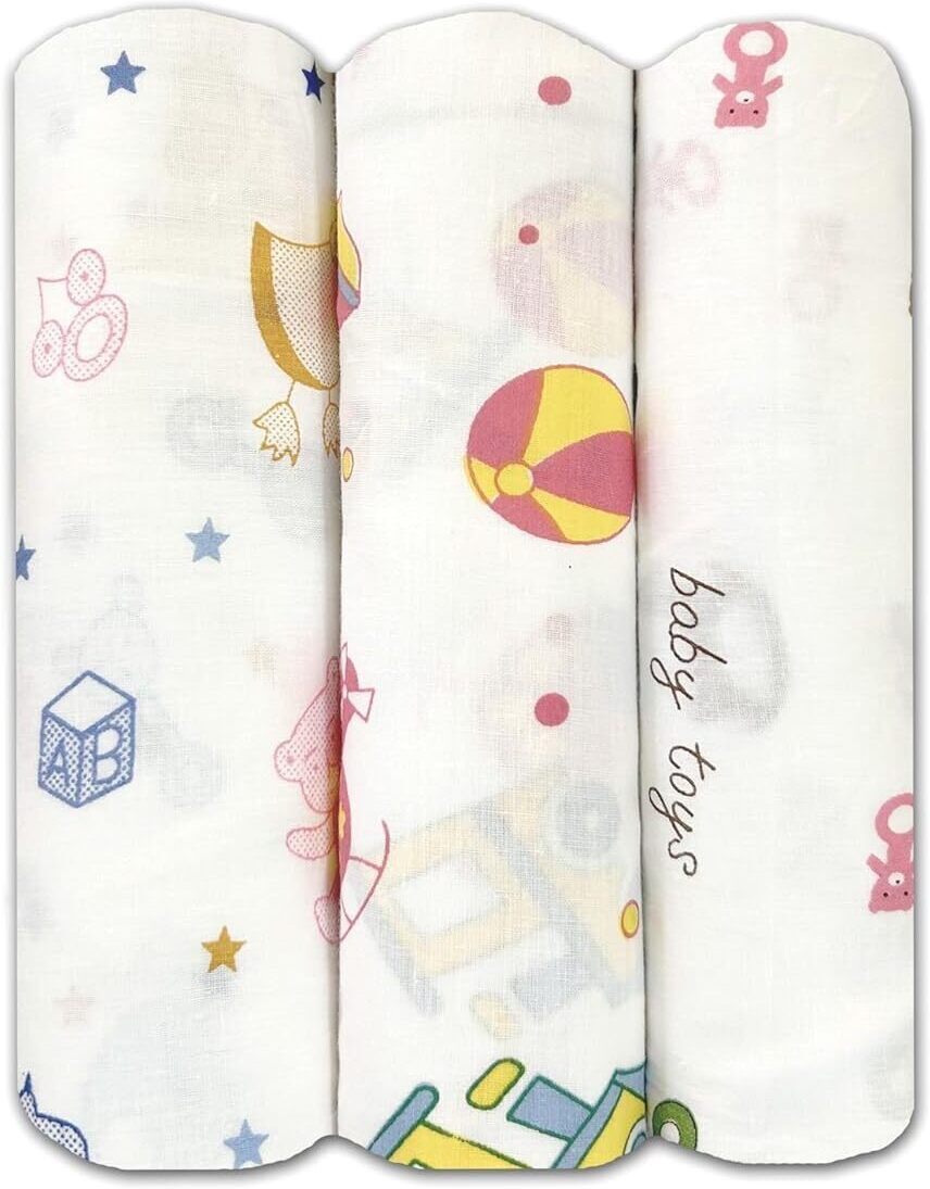 trance home linen Printed Crib Swaddling Baby Blanket for AC Room-picture-20