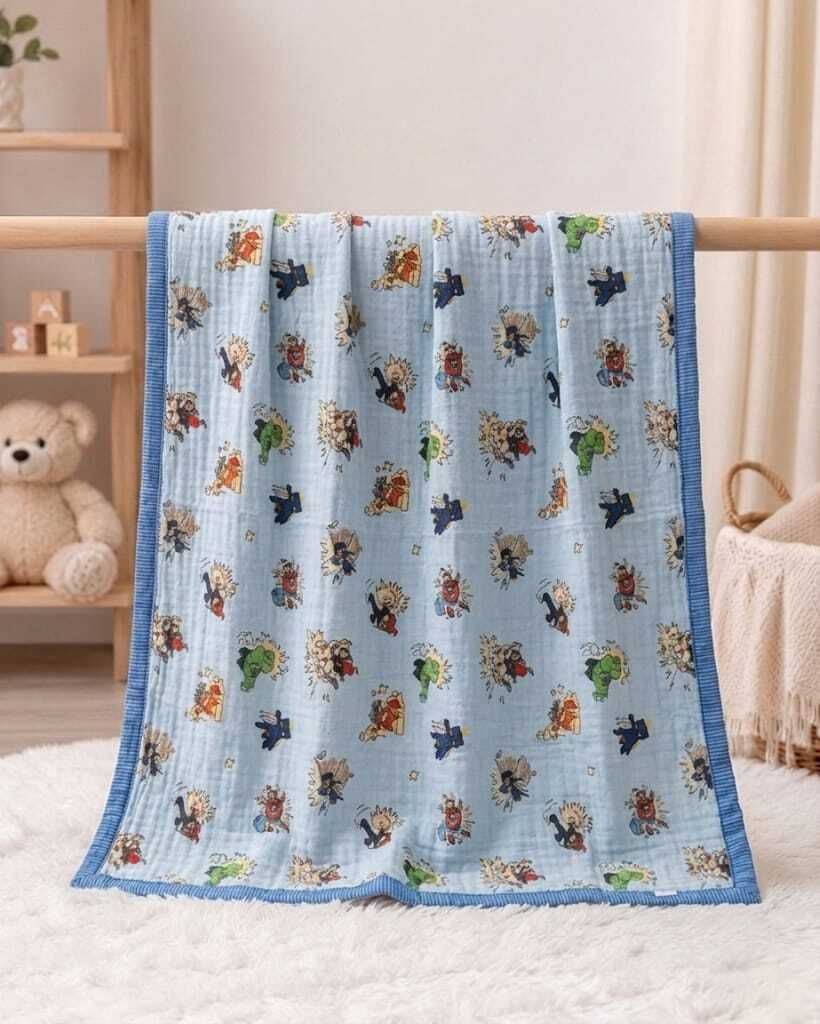 baby holic Printed Crib AC Blanket for All Season-picture-21